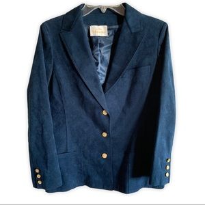 ABE SCHRADER Vintage Military Style Suede Blazer